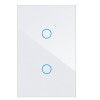 K.sozar - Zigbee 2 Gang Smart Wall Switch Glass touch Black, White& Grey