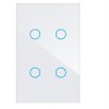 K.sozar - Zigbee 4 Gang Smart Wall Switch Glass touch Black, White& Grey