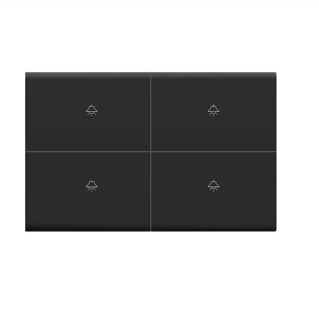 K.sozar - Wifi 4 Gang Smart Wall Switch Skin Feeling Black And White
