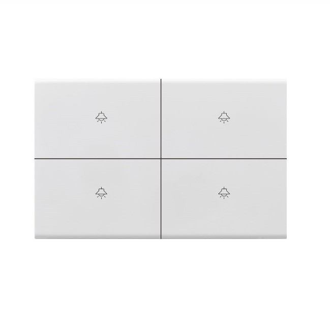 K.sozar - Wifi 4 Gang Smart Wall Switch Skin Feeling Black And White
